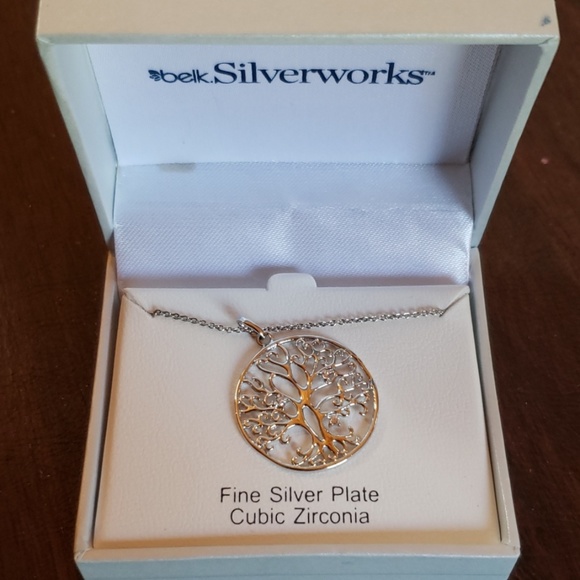 belk Jewelry - TREE OF LIFE FINE SILVER ZIRCONIA